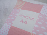 Nursery Name Cushion Blue or Pink