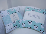 Panda Name Cushion Mint