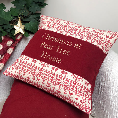 'Christmas At Our House' Cushion