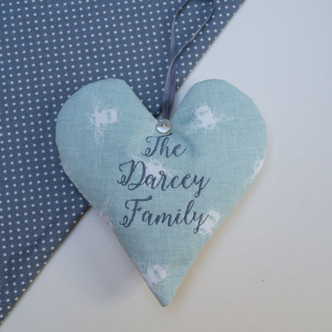 Bee Name Heart Blue