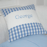 Gingham Name Cushion