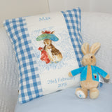 Beatrix Potter© Name Cushion Blue