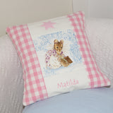 Beatrix Potter© Name Cushion Blue