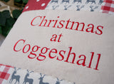 'Christmas At...' Reindeer Cushion