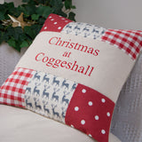 'Christmas At...' Reindeer Cushion