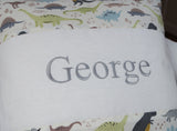 Pastel Dinosaur Name Cushion