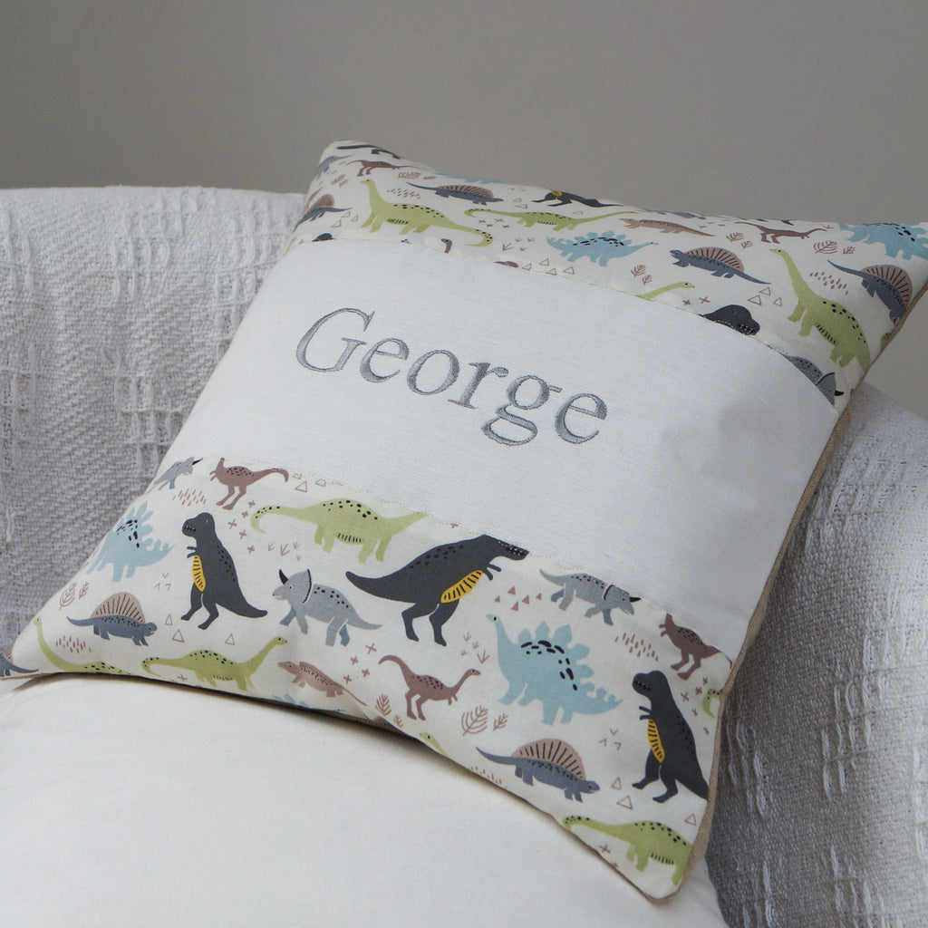 Grey dinosaur cushion cheap