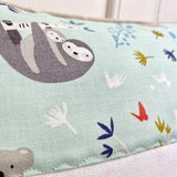 Sloth and koala name cushion
