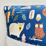 Woodland animals cushion