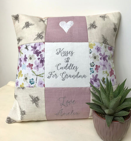Hugs and cuddles for Grandma cushion