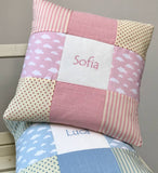 Nursery Name Cushion Blue or Pink