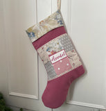 Luxury patchwork Christmas stocking