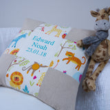 Jungle Name and Date Cushion