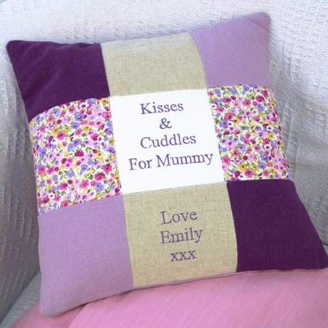 'Kisses and Cuddles for Mummy' Cushion