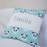 Panda Name Cushion Mint