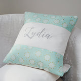 Feather Name Cushion Mint Green