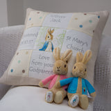 Peter Rabbit© Christening Memory Cushion*