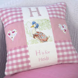 Beatrix Potter© Alphabet Cushion Pink
