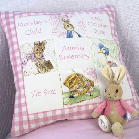 Beatrix Potter© Memory Cushion Pink