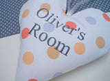 Polka Dot Name Heart Orange