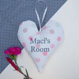 Polka Dot Name Heart Orange