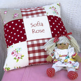 Red Patchwork Cushion