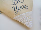 Silk Anniversary Heart Gold