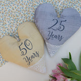 Silk Anniversary Heart Gold