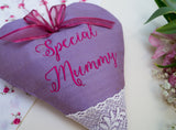 Silk Lavender Heart Rose