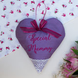 Silk Lavender Heart Rose