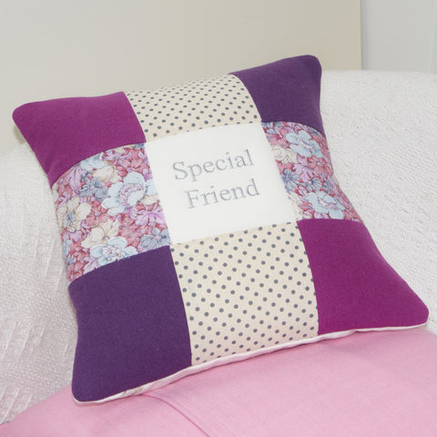 Special Friend Cushion Pink and Purple